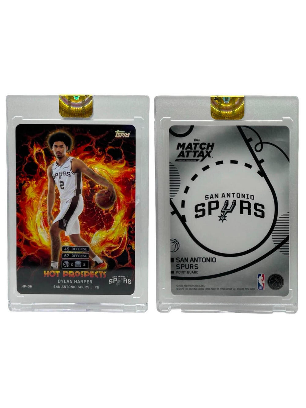 2025 Topps Match Attax Hot Prospects #HP-DH  Dylan Harper Spurs Rookie Card (RC)